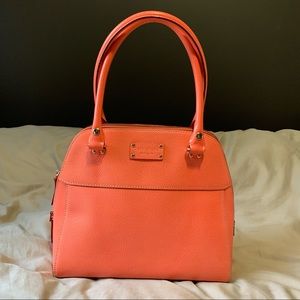 Kate Spade Wellesley Rachelle Coral Grain Satchel